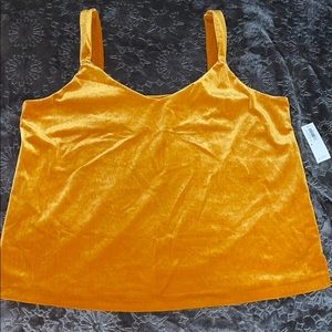 Cute golden yellow velvet top